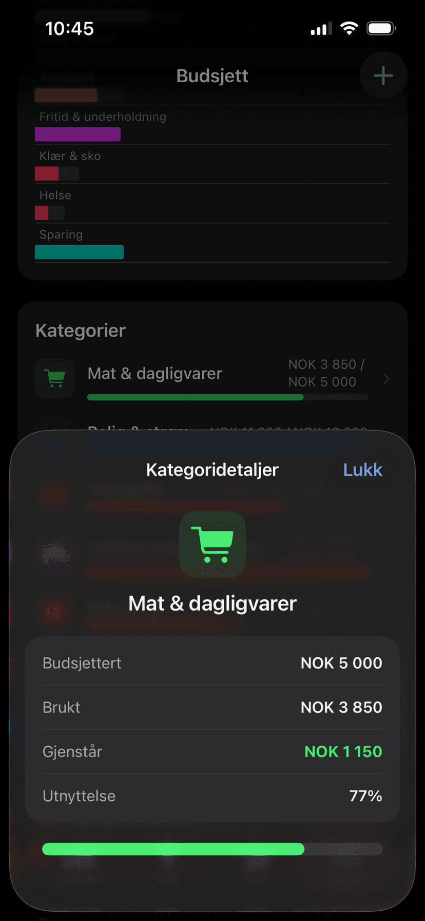 Budsjettforbruk i BALDR